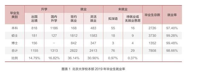 就业大数据:北京大学2019届毕业生就业真不错,去政府组织的确多